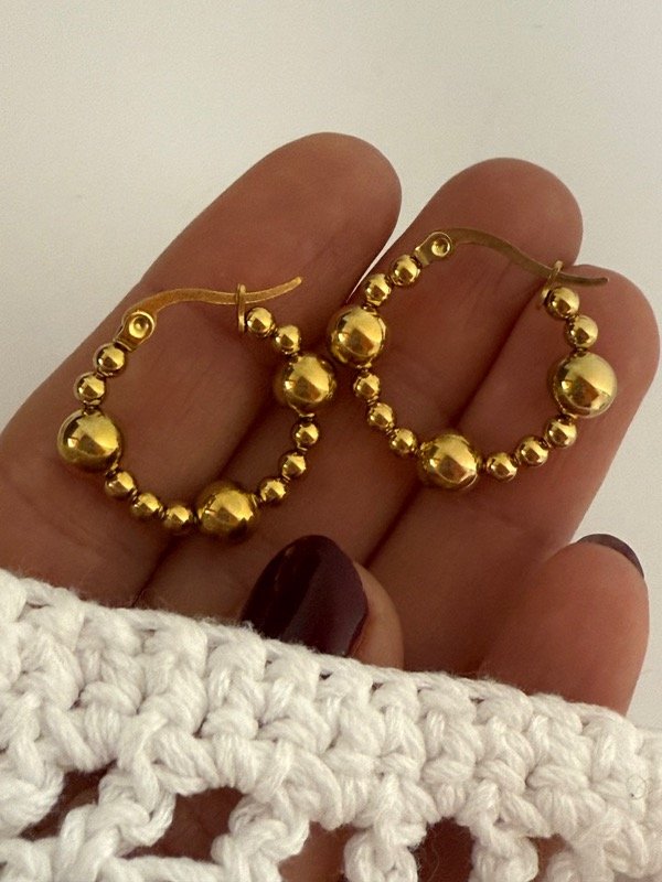 Producto - AD416 Aros bolitas 2 cm