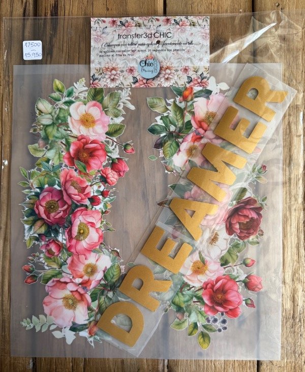 Producto - TransferCOLOR MIX 3D oro DREAMER / FLORES