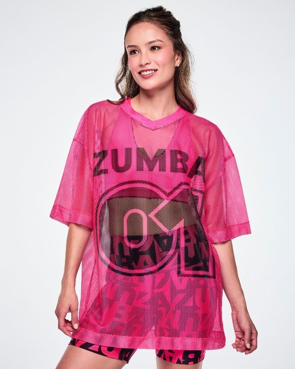 Producto - Ultrabright Oversized Mesh V-Neck Top