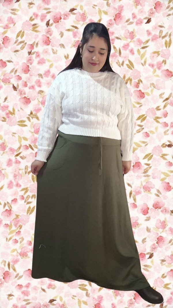 Producto - Pollera de lanilla talles grandes (T8)