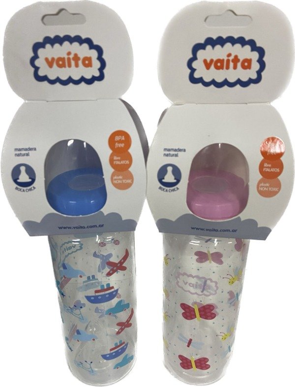 Producto - Mamadera 250ml Natural Decorada VAITA 3057