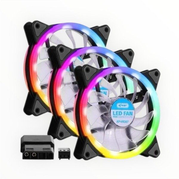 Producto - KIT X3 Cooler FAN RGB LED