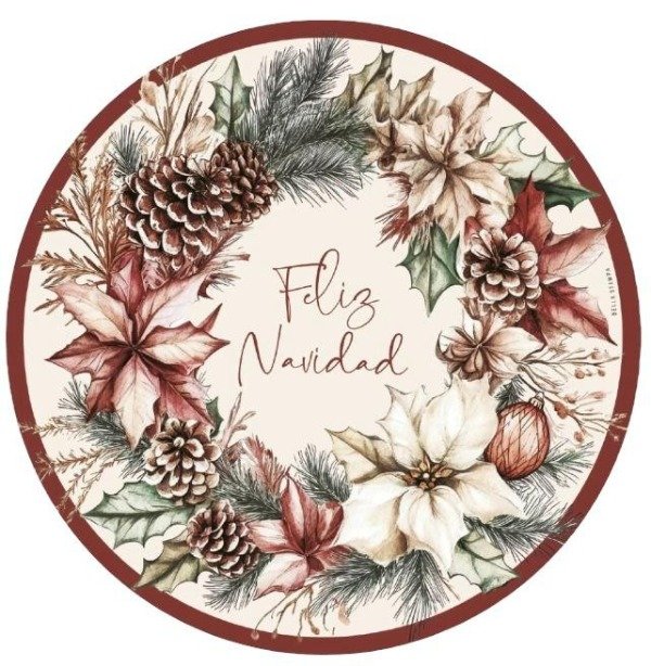 Producto - Platos De Sitio De Papel Pack x 100 Unid. Navidad