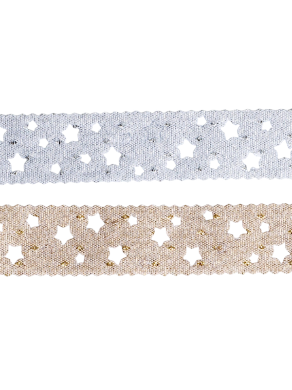 Producto - CINTA TROQUELADA ESTRELLA LUREX 23MM - 1