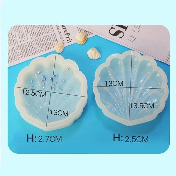 Molde silicona alhajero ostra grande Moldescba