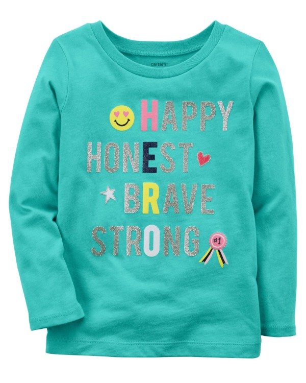 Producto - Remera Niña Manga Larga Verde Happy