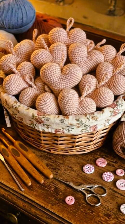 Producto - Corazones de Hilo en Beige Arena, Souvenir (Pack de 10 unidades)