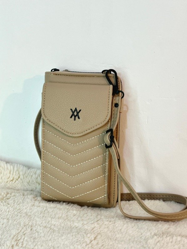 Producto - Portacelular con billetera amayra beige