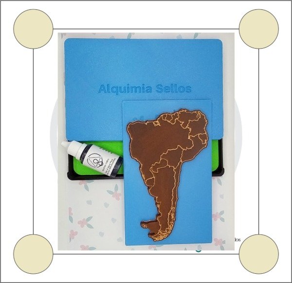 Producto - America del Sur - Set Almohadilla y Tinta