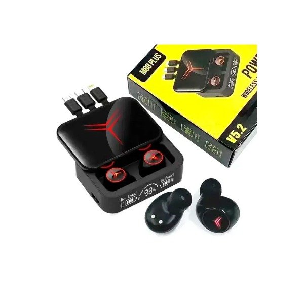 Producto - Auricular "M88" con Bt Carga Portatil y Cables