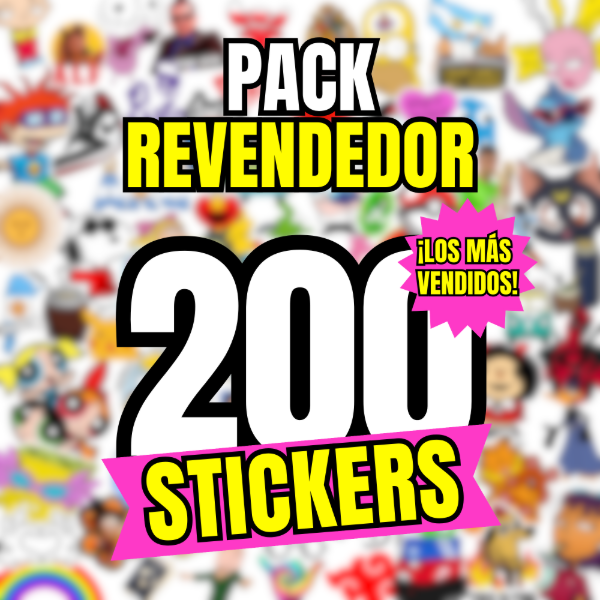 Producto - Pack Revendedor - 200 Stickers Surtidos
