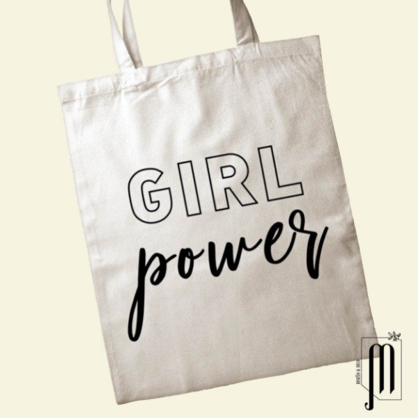 Bolsa de tela con manija Girl power
