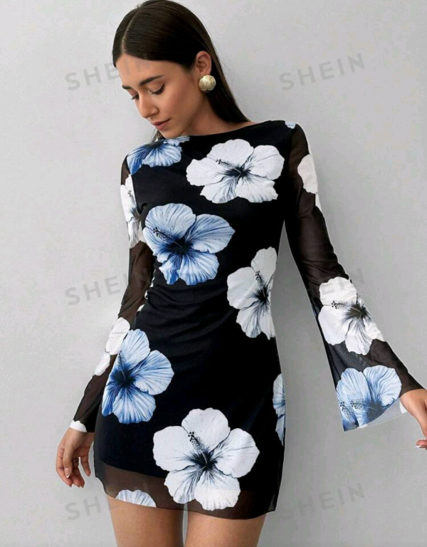 Producto - Vestido Flowers Black Shein