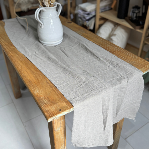 Producto - Camino de gasa tusor - Gris