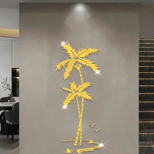 Producto - Decoración De Pared Palmeras Calado Fibrofacil - 150x64 - 3
