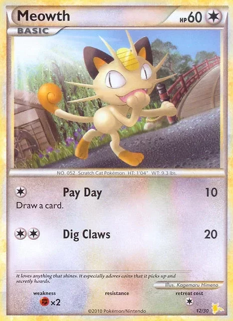 Producto - Meowth (12/30) [HeartGold and SoulSilver: Trainer Kit - Raichu]