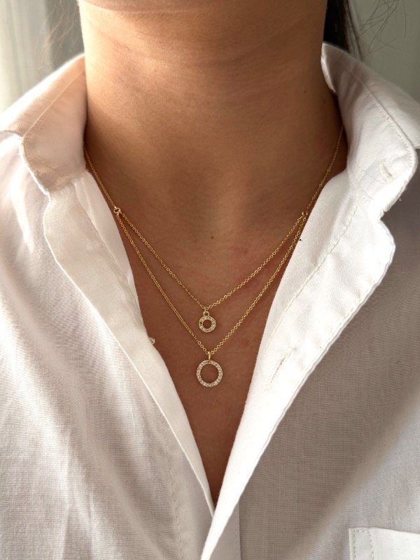 Producto - Collar dorado doble oasis - 0
