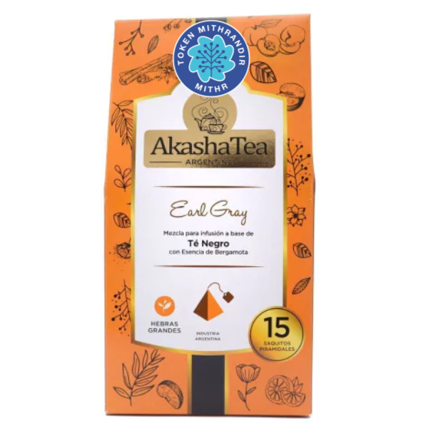Producto - AKASHA TEA - Sabor Earl Gray x 15 u