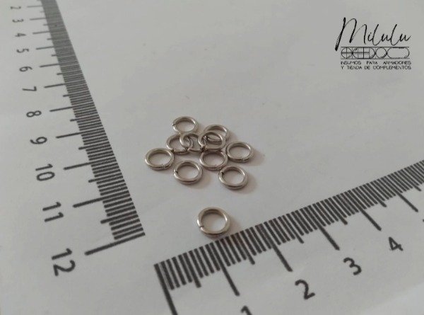 Producto - Argollitas plateadas 6mm Refuerzo Medio (1.2)