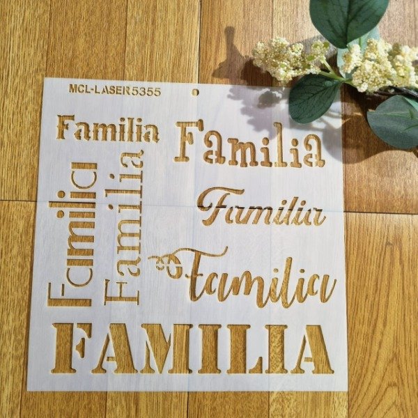 Producto - ST 5355 de 20x20 cm - Stencil Familia