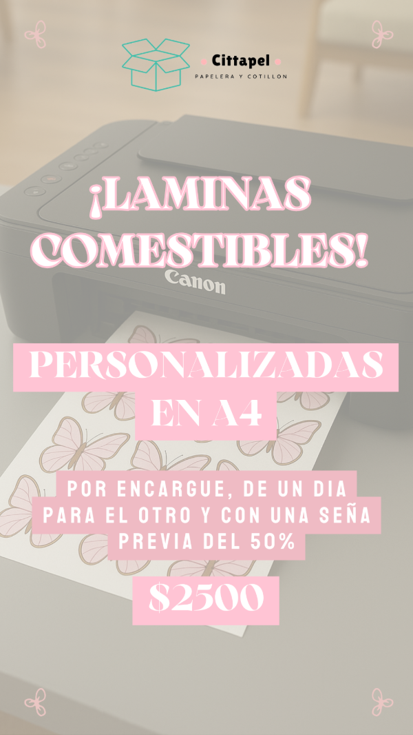 Producto - Laminas comestibles A4