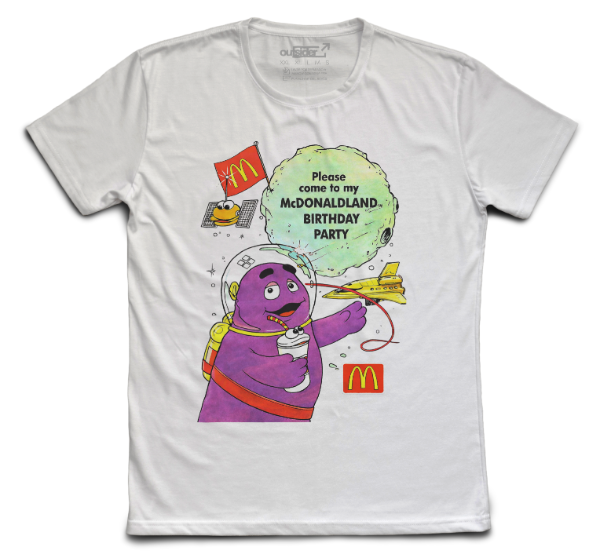Producto - Mc Donalds Grimace Birthday Party - Cumpleaños Vintage - Remera Blanca