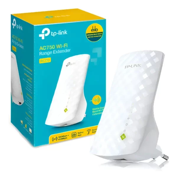 Producto - Repetidor Extensor de rango Wi-Fi 5 Doble Banda TP-Link RE200 AC750