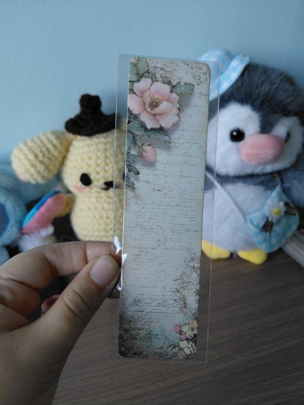 Producto - Señalador literario - Vintage con flores #008
