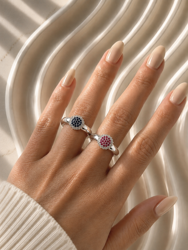Producto - ANILLO DE PLATA CÍRCULO MICROPAVE 0198