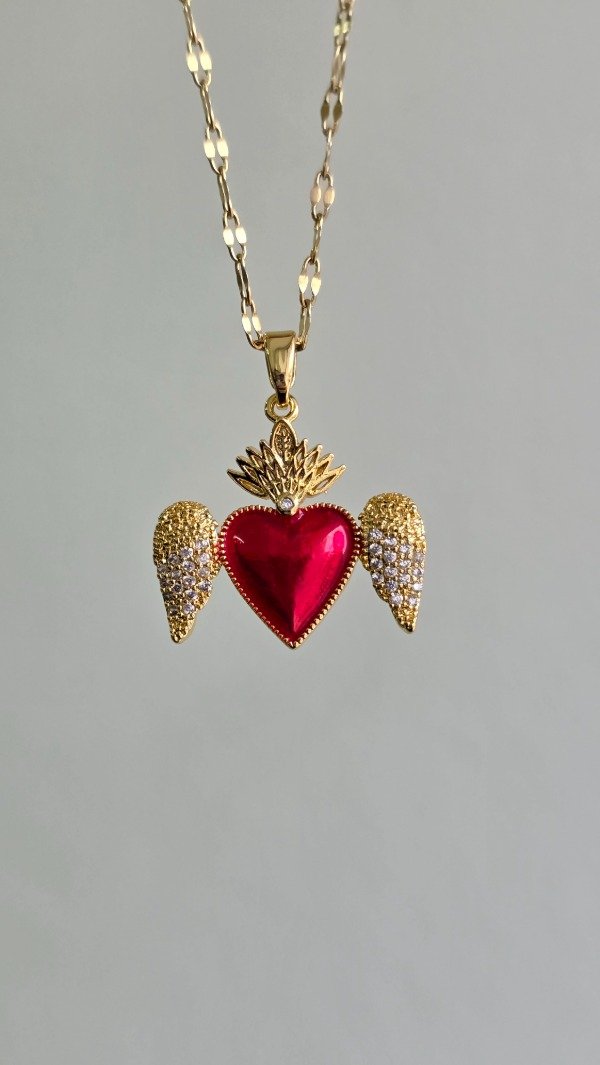 Producto - Collar corazón con alas