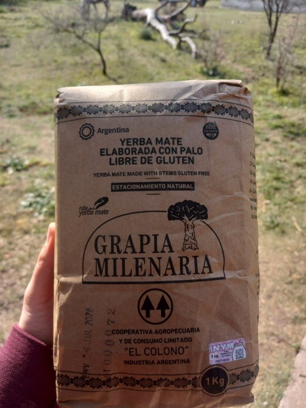 Producto - Yerba Orgánica 1kg Grapia Milenaria