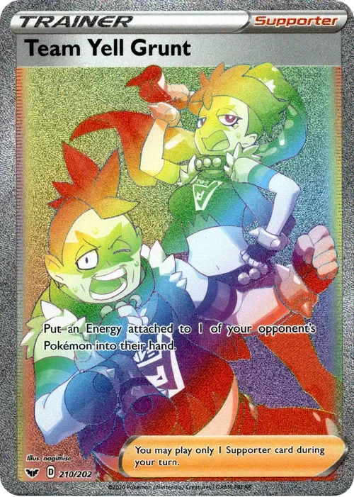Producto - Team Yell Grunt Hyper Rare - 210/202 - Sword and Shield - Holo