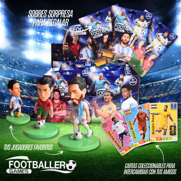 Producto - Sobres sorpresa  "ÍDOLOS DEL FÚTBOL" - MUÑECO + TARJETA