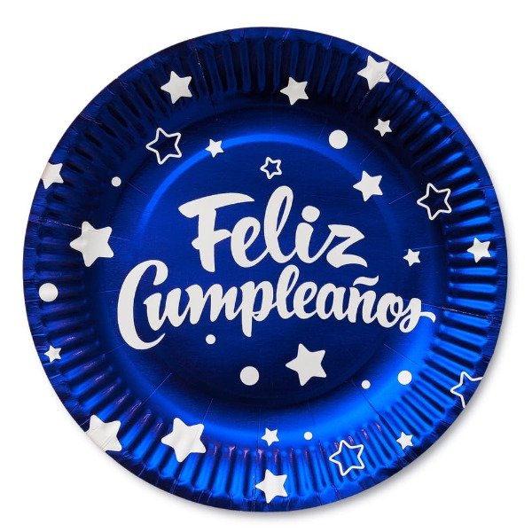 Producto - PLATO DESCARTABLE FELIZ CUMPLEANOS X10