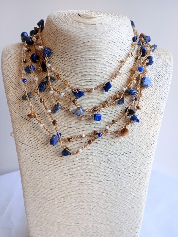 Producto - Collar Ipanema Lapislázuli sodalitas mil vueltas