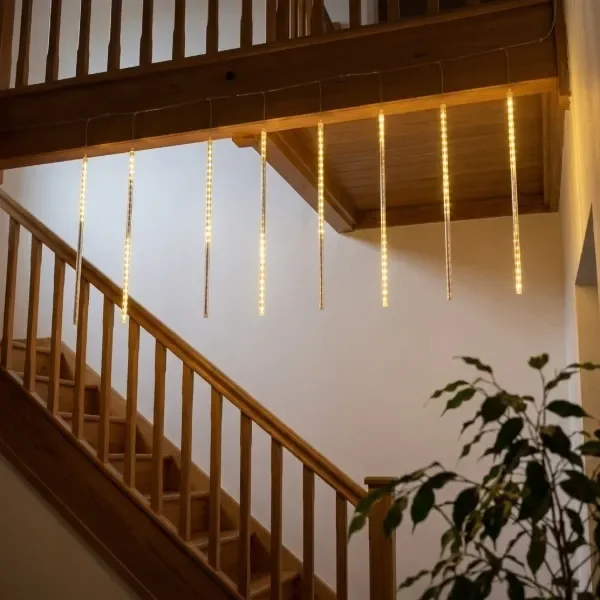 Producto - Luces LED Lluvia de Meteoros 8 Tubos 288 LED 3,8 m a 220 V Conectables - 4