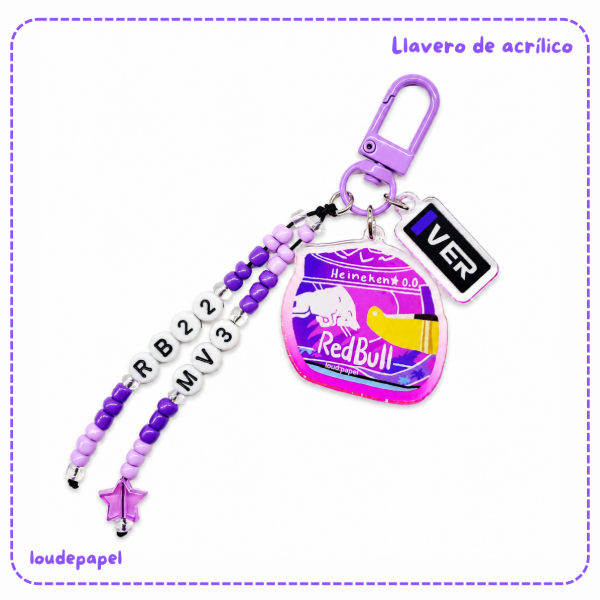 Producto - Max Verstappen (Miami 2026)  - Llavero con charms