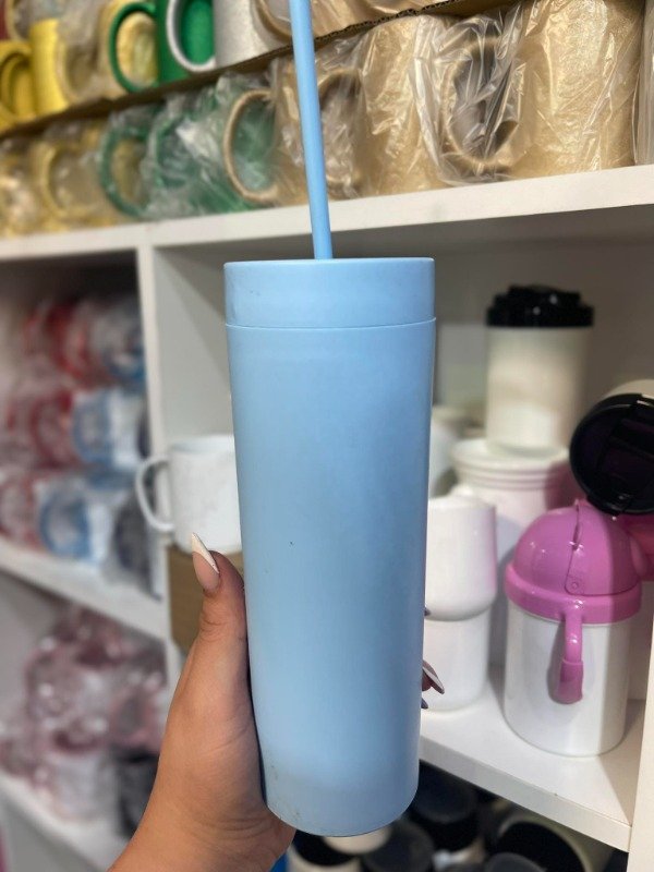 Producto - Vaso skinny CELESTE PASTEL 500cc