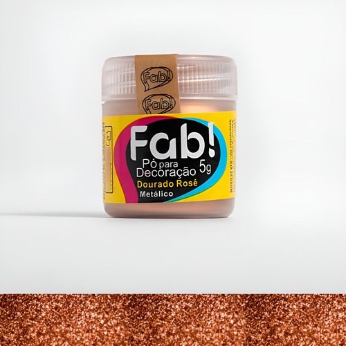 Producto - Polvo Fab Metalizado Dorado Rose
