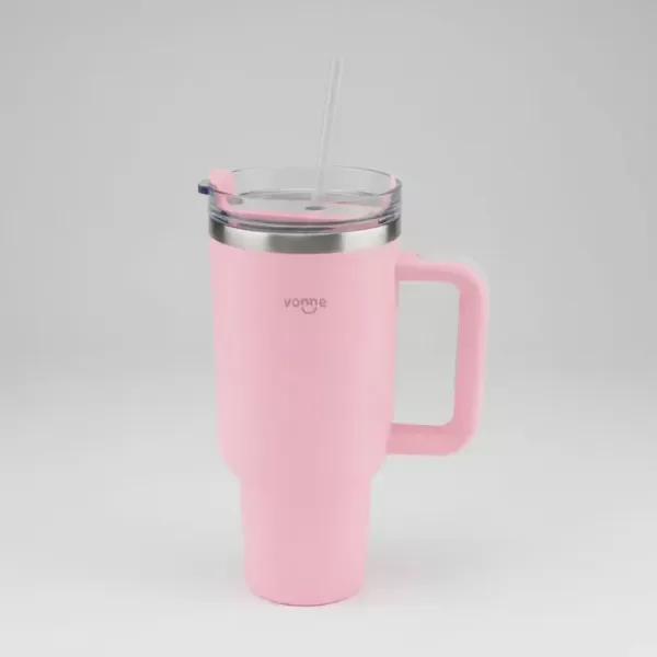 Producto - Vaso Termico Vonne Con Sorbete 1,18l Ultraresistente Outdoor Rosa Lisa