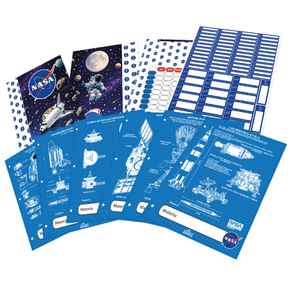 Producto - Kit De Carpeta N3 + 6 Separadores + Stiker Utiles Nasa jgo 1