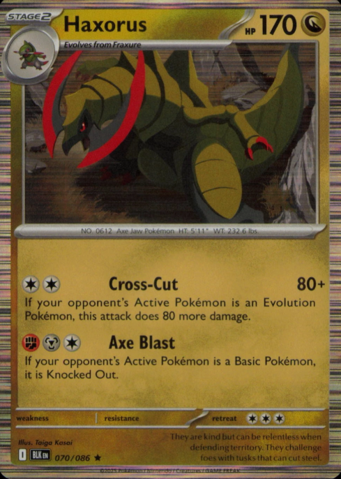 Producto - Haxorus - 070/086 - Black Bolt - Holo