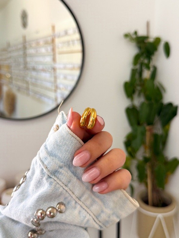 Producto - Cubanitos acero dorado gorditos 1,8 cm