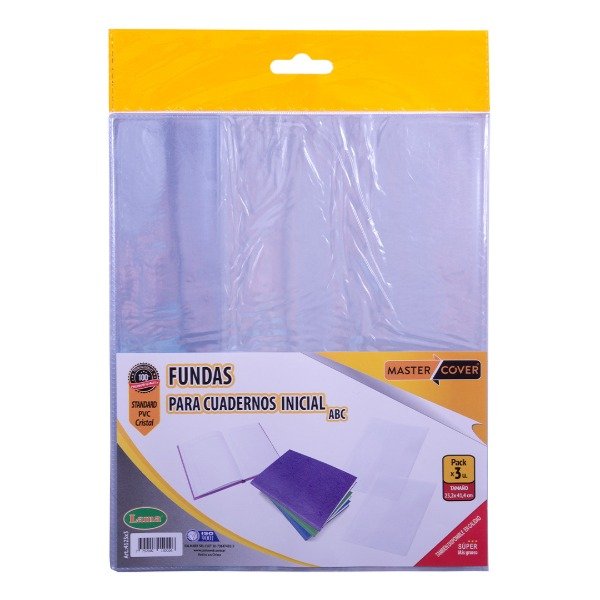 Producto - Funda Cuaderno Lama Pvc Abc Blister X3