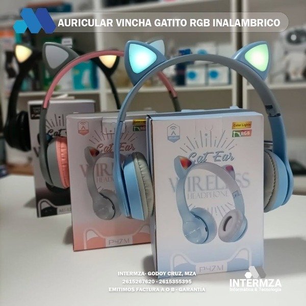 Producto - AURICULARES BT GATITO COLOR ROSA