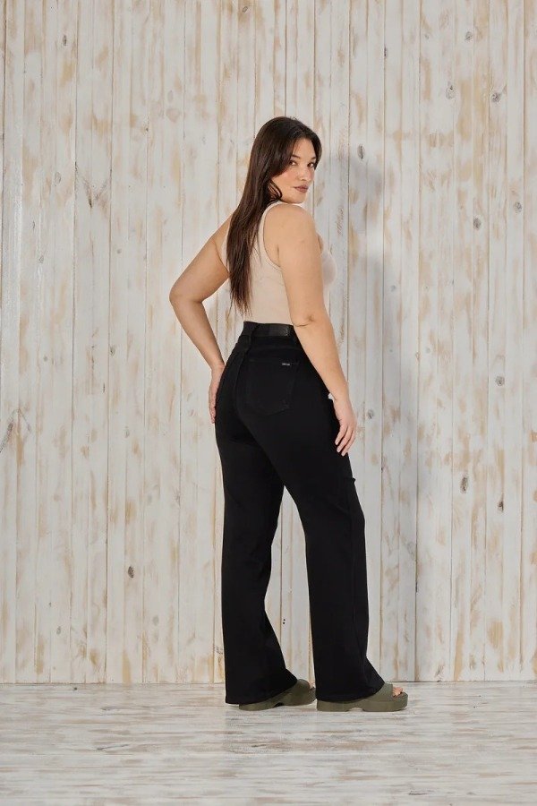 Producto - Jean WIDELEG CENITHO negro clásico - elastizado (talles 46 al 60) - 1