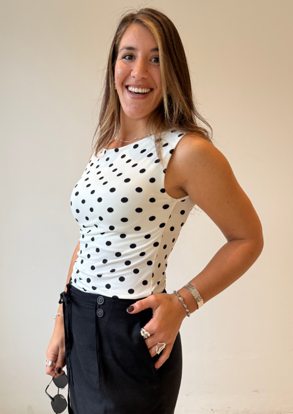 Producto - Musculosa LUNA - Blanco/Negro - 2