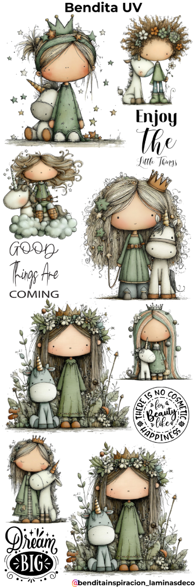 Producto - NENA CON UNICORNIOS UV