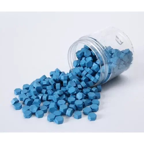 Producto - lacre en perlas Celeste