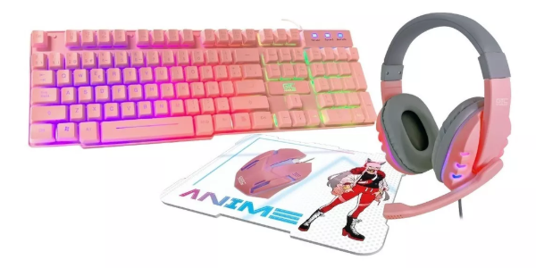 Producto - TECLADO+MOUSE+PAD+AURICULARES GTC ANI-C01